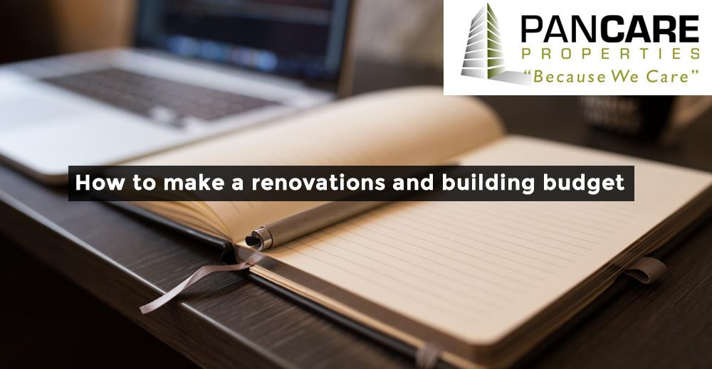 How to make a renovations and building budget